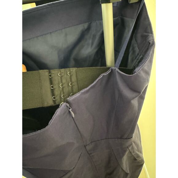 Target Limited Edition Sateen Woven Twill Strapless Blue Plum Point Size 6 - Picture 6 of 7